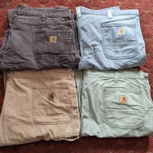 Carhartt bundle (4 pairs) 44 & 42 x 30 men's pants one double knee